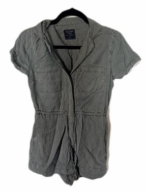 Abercrombie utility romper olive green size XS